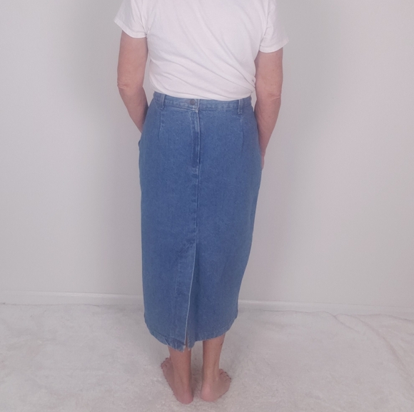 American Profile Midi Denim Skirt - Picture 4 of 13